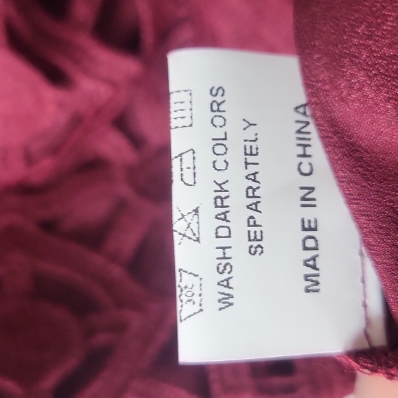 TRISH SCULLY Burgundy Aurora Off the Shoulder Choker Lace Midi Dress - Plus Size - Picture 13 of 16